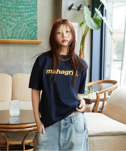 [MAHAGRID] BASIC LOGO TEE NAVY(MG2CMMT502A)