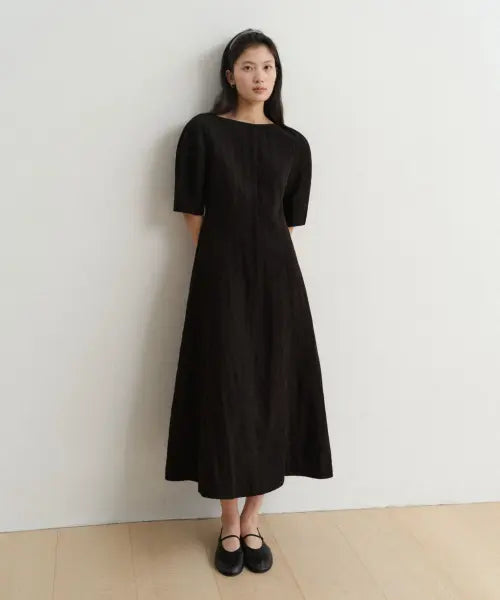 [TOWAV] NUI VOLUME DRESS_BLACK