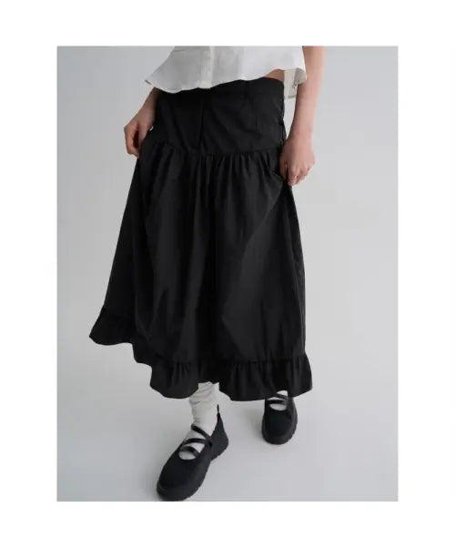 [8SECONDS] CN Midi Skirt - Black / CN 미디 스커트  블랙