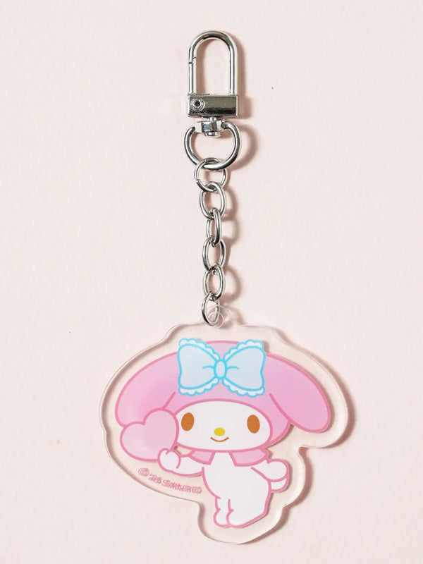 [DAISO] My Melody Heart Acrylic Keyring / 마이멜로디 하트 아크릴 키링