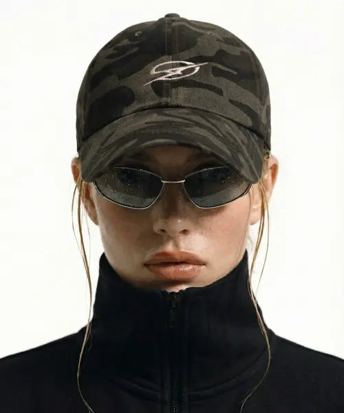 [ADULTONLY] AO Symbol Logo Camo Ball Cap (Brown Khaki) / AO심볼 로고 카모 볼캡 (브라운카키)