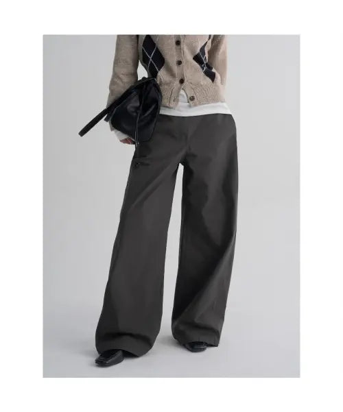 [8SECONDS] Side Tuck Wide Pants Ash / 사이드턱 와이드 팬츠  애쉬