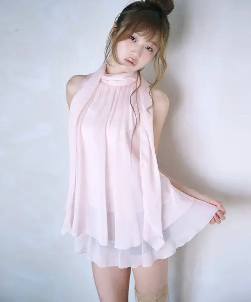 [REISE MIYA] YUI RUFFLE BLOUSE [BABY PINK] / 유이 러플 블라우스 [BABY PINK]