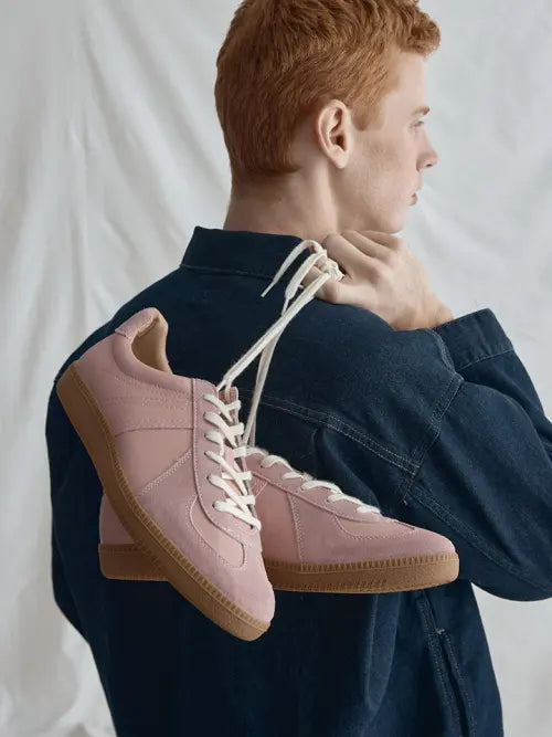 [SHOOPEN] uni-leather German Military 'Melange Pink' / 유니 레더 독일군 Melange Pink