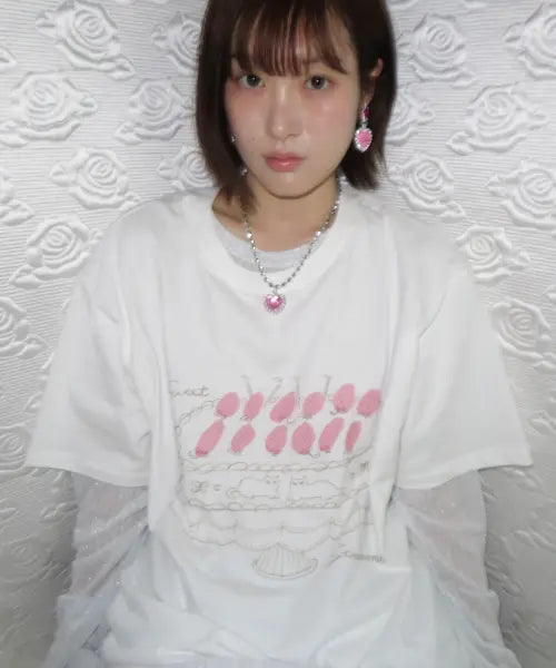[FUNFROMFUN] Strawberry Cake Tee,White