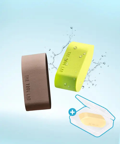 [THETOOLLAB] Glowfit Bullet Sponge Set (2pc Moist + 2pc Aqua) / 글로우핏 불렛 스펀지 4P 기획 (촉촉 2P+아쿠아 2P)