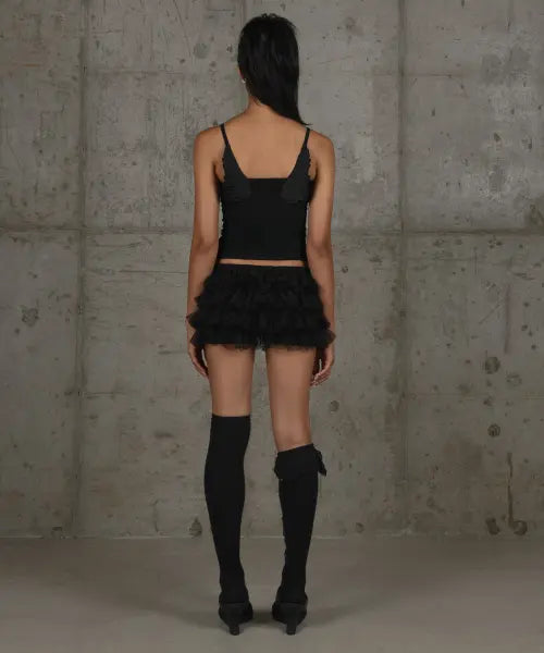 [KAIYA] angel wing sleeveless - black