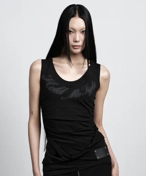 [AS YOU ARE] TWISTER HOOD SLEEVELESS BLACK / 트위스터 후드 슬리브리스 블랙