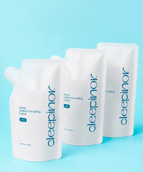 [DEEPINOR] Deep Water Boosting Essence Toner Refill Pack 190ml (3-Pack) / [3개] 딥 워터 부스팅 에센스 토너 리필팩 190ml 트리플 구성