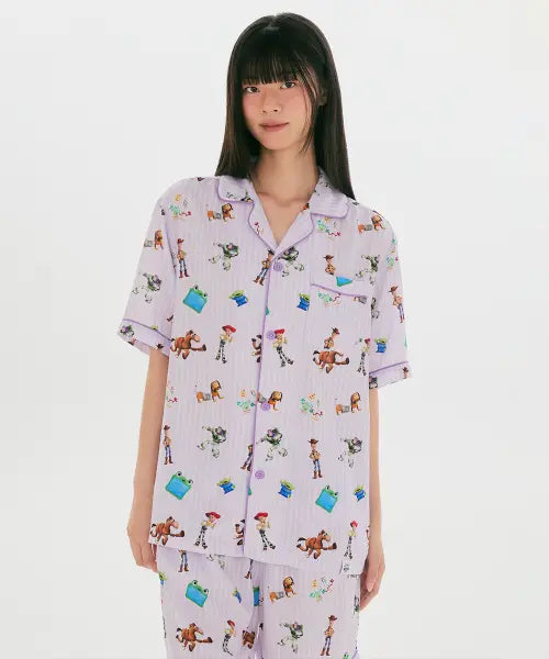 [SPAO] Toy Story Short Sleeve Pajamas (Purple) / [토이스토리] 반팔 파자마(Purple)_SPPPG37U20