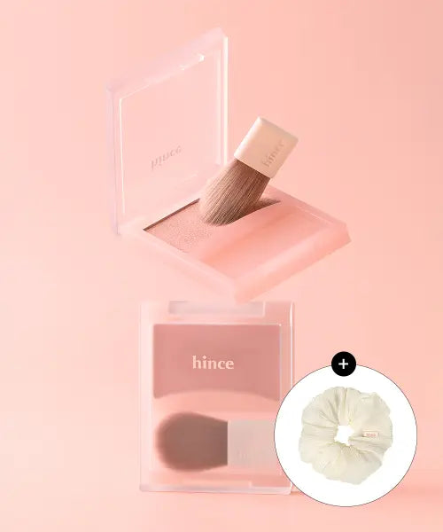 [HINCE] Hug Layer Cheek 2pc Set + Pleats Hair Scrunchie (Ivory) Gift / 허그 레이어 치크 2개 SET (+플리츠 헤어 스크런치 아이보리 증정)