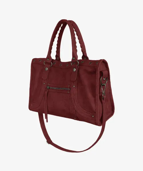 [BLACK PURPLE] Velton Curve Tote Bag_Burgundy / 벨튼 커브 토트백_버건디 Velton Curve Tote Bag_Burgundy