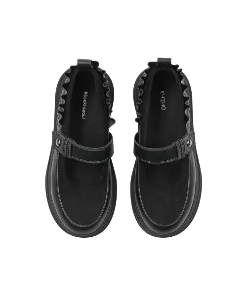 [MISEKI SEOUL] Layered shirring mary jane BLACK / [미세키서울X기호] Layered shirring mary jane BLACK