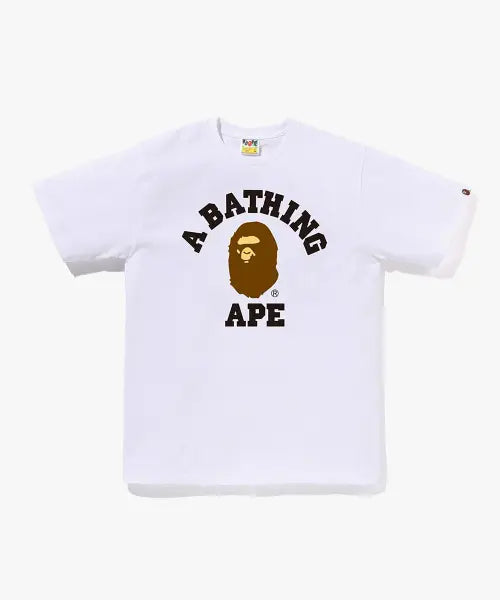 [BAPE] College T-Shirt (M) White / 콜리지 티셔츠(M) WHITE
