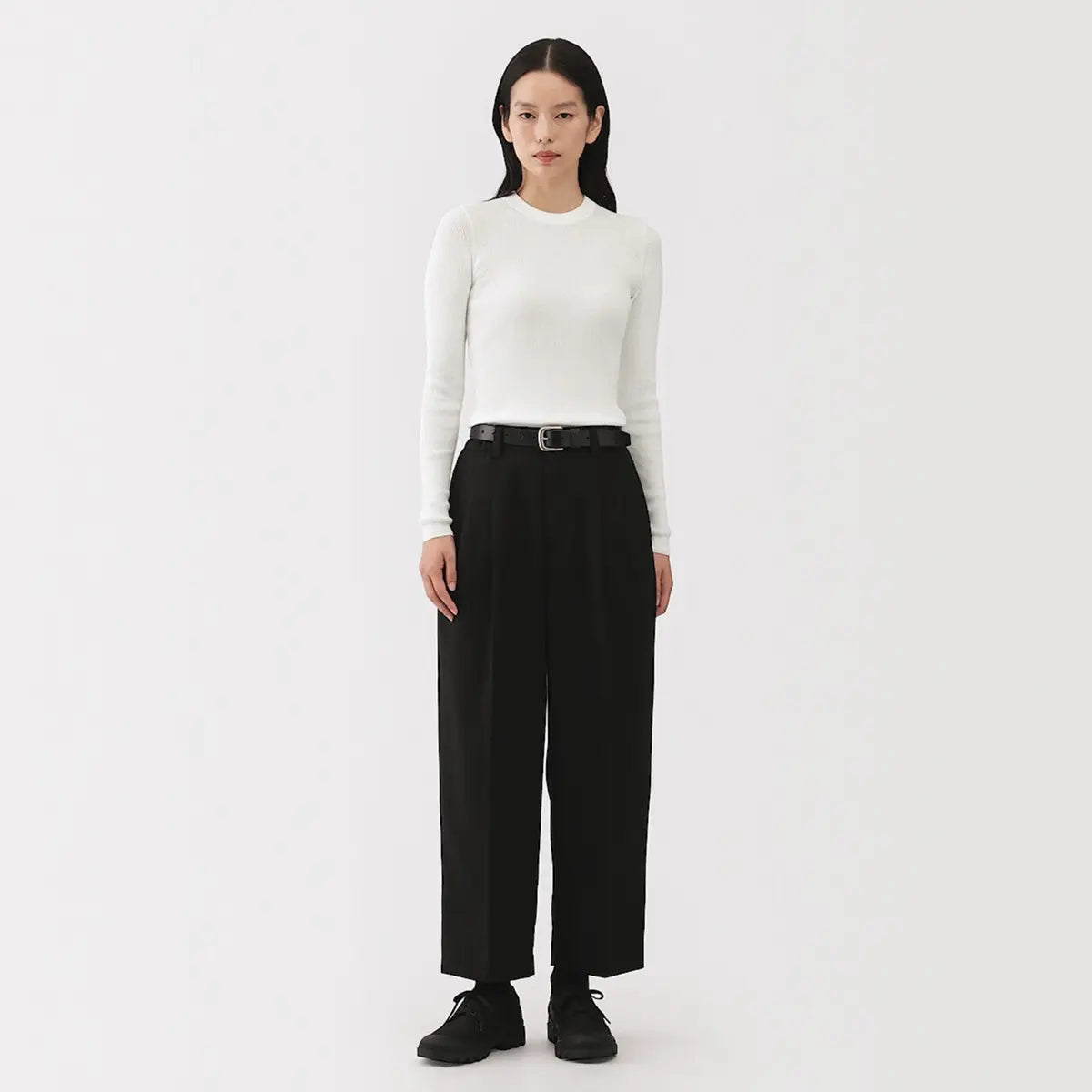 [MUJI] Cotton Knit Long Sleeve Pullover / 강연 코튼 니트 긴소매 풀오버