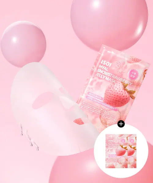 [ISOI] Hyal Snow Strawberry Jelly Mask 23ml (Set of 10) / 히알 눈꽃딸기 젤리 마스크 23ml (세트 10EA) (+젤리마스크 2매 증정)
