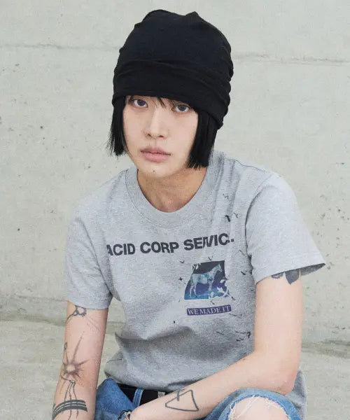 [SLOWACID] SUMMER PINCH BEANIE [BLACK] / 써머 핀치 비니 [블랙]