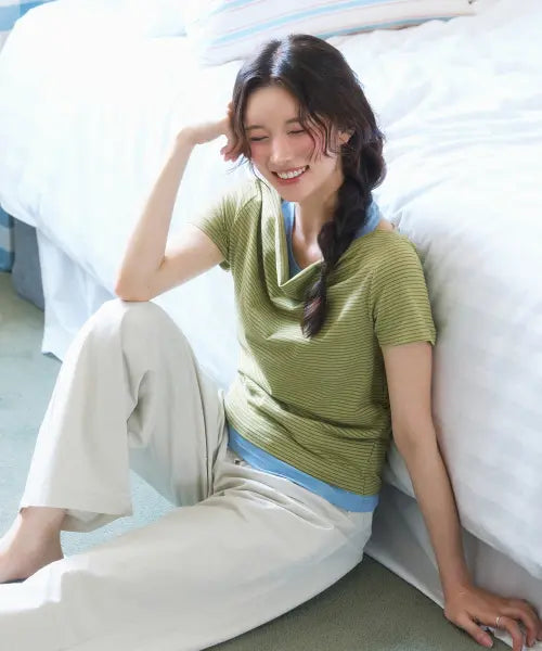 [ROEM] Halter Neck Short Sleeve T-Shirt RMHWG26RT8 / 홀터넥 반팔 티셔츠 RMHWG26RT8