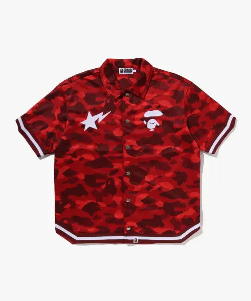[BAPE] Color Camo Warm Up SS Shirt (M) RED / 컬러 카모 웜 업 SS 셔츠(M) RED