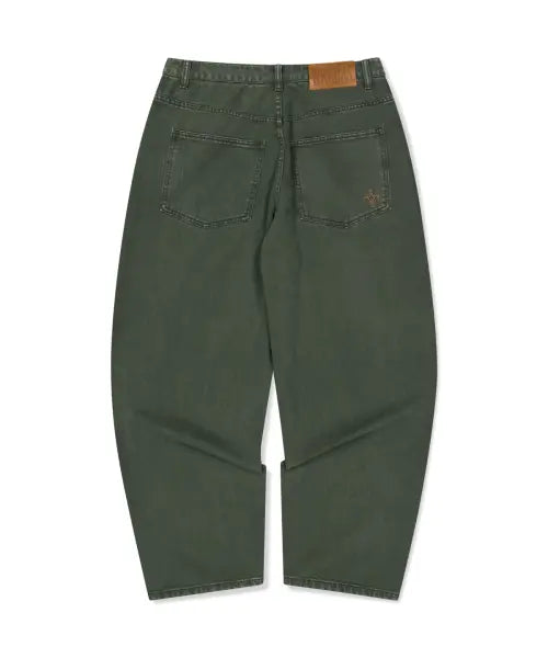 [WKNDRS] [WKNDRS X FIT THE SIZE] EAGLE DENIM PANTS (KHAKI)