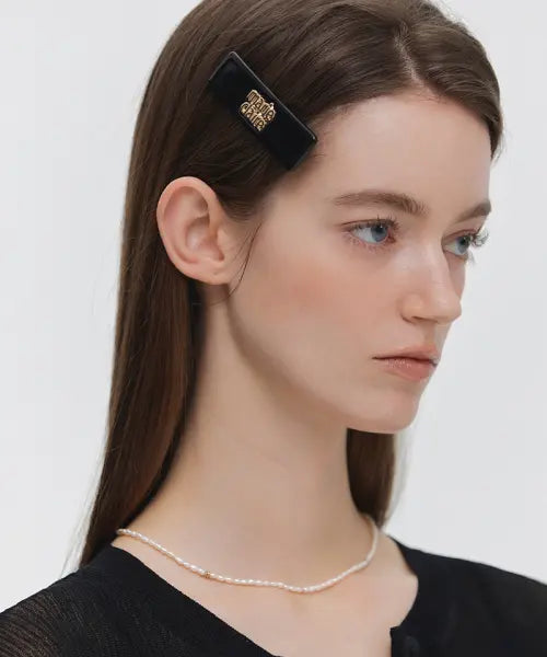 [MARIE CLAIRE] Basic Logo Square Hairpin (MAGAAC07MBK) / 베이직 로고 스퀘어 헤어핀(MAGAAC07MBK)