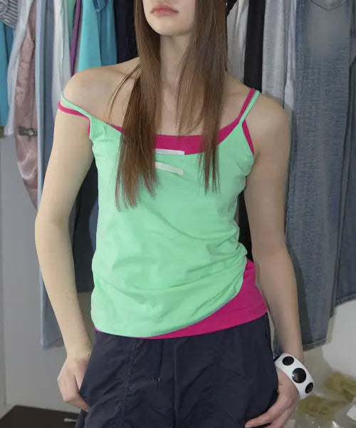 [NEWYORKWORKS] Color Daily Strap Sleeveless (5color)_Mint / 컬러 데일리 스트랩 슬리브리스 나시_민트
