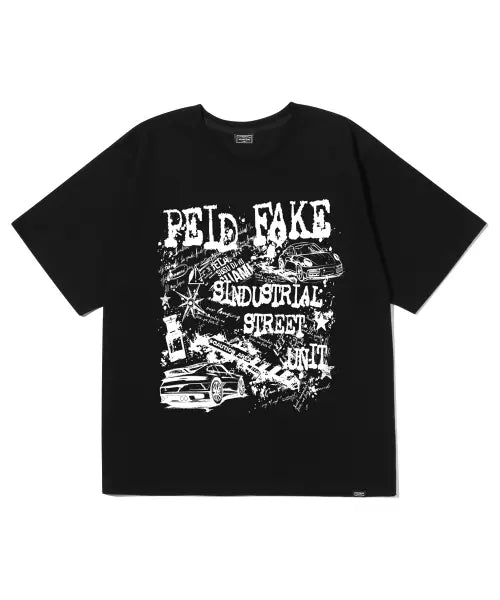 [PEID] PD Industrie Short Sleeve T-Shirt Black / PD 인더스트 반팔티 블랙