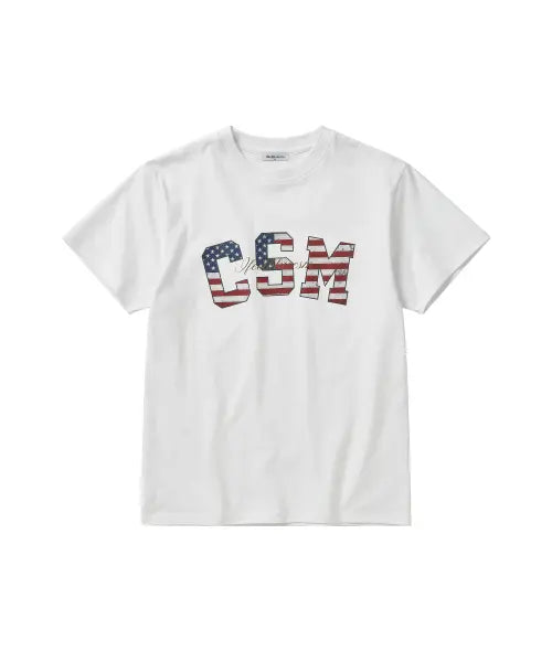 [IFEELBLUECSM] CSM USA Graphic Logo T-Shirt White