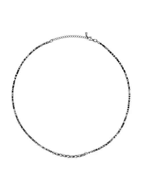 [AXI STUDIO] Steel link bead necklace / 스틸 링크 비드 목걸이