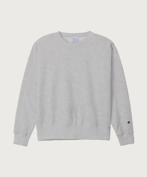 [CHAMPION] Women's Basic Small Logo Sweatshirt - Grey / 여성 베이직 스몰 로고 스웨트셔츠 Grey