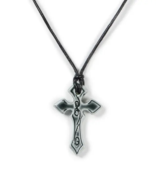 [AAKAM] Ceramic CROS2 Necklace (Black)