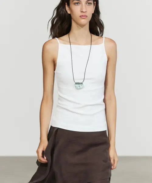 [MASSIMO DUTTI] Cotton Blend Strappy Top / 코튼 블렌드 스트래피 탑