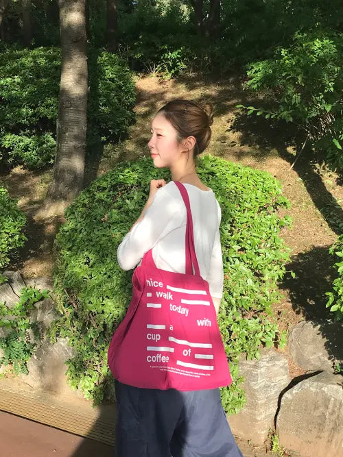 [ACOC] Nice Walk Today Eco Bag_Pink