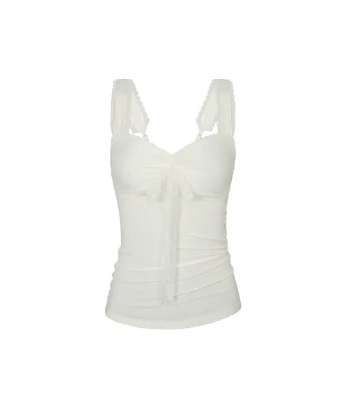 [PAINORPLEASURE] ANEMONE TOP cream