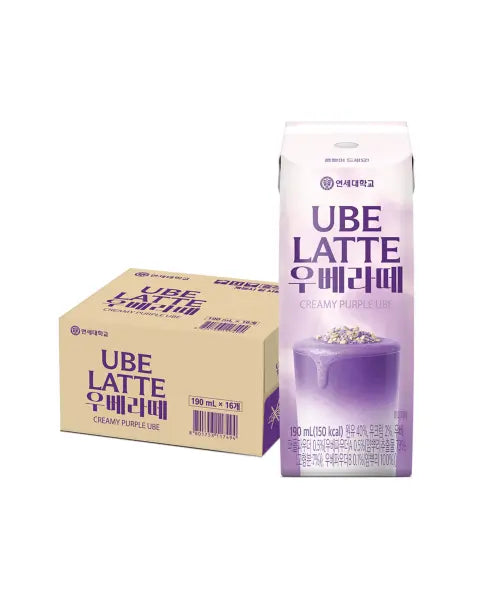 [YONSEIDAIRY] Yonsei Ube Latte 16Packs (1 box) / 연세 우베라떼 190ml 16입(1박스)