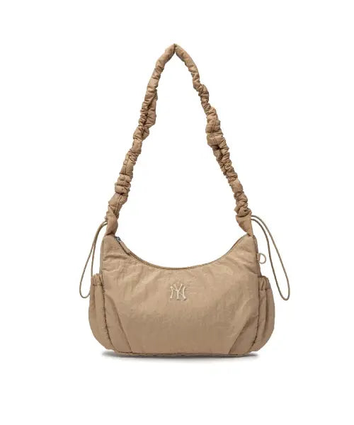 [MLB] Basic Athleisure Hobo Bag / 베이직 애슬레져 호보백 NY (Mg.Sand)
