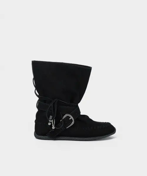 [KHIHO] Bohem Wrap Mock Boots Black / 보헴 랩 모크 부츠 블랙