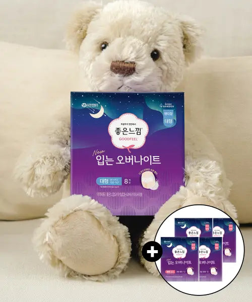 [GOODFEEL] Original Overnight Mask (Small/Medium/Large) 8 Sheets x 6 Packs + (Bonus) 4 Overnight Patches / 오리지널 입는오버나이트 소/중/대 8매x6팩 +(증)입오버4p