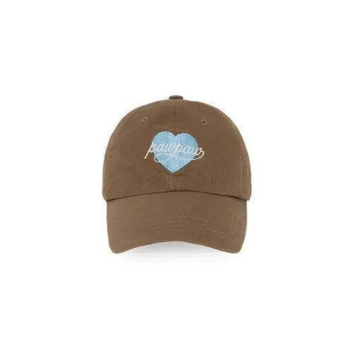 [PIV’VEE] Heart Embroidered Ball Cap (squirrel brown)