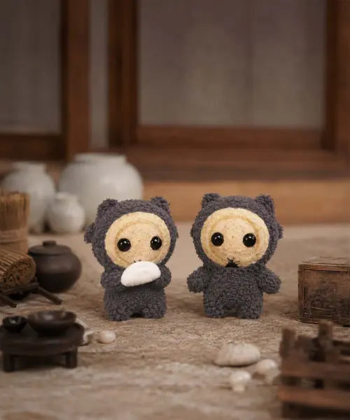 [DONGGUNG] 8cm Doll Keychain / 꺼먹살이 인형키링 8cm
