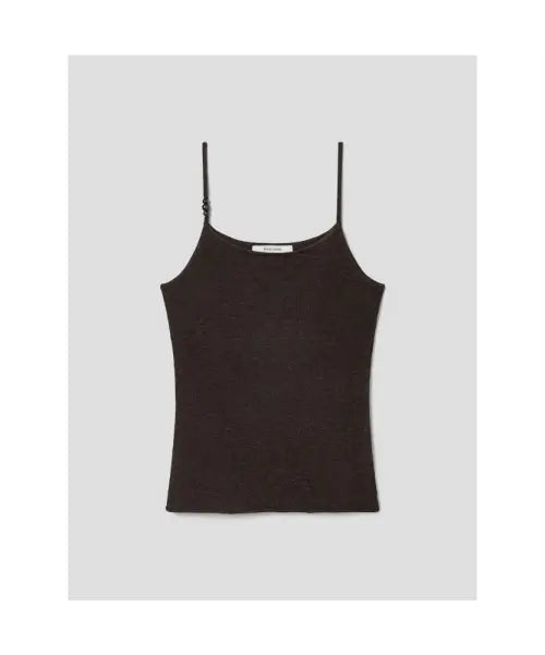 [8SECONDS] Sleeveless Top with Wood Detail - Brown / 우드장식 슬리브리스  브라운