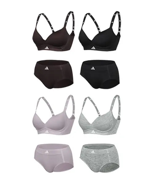[ADIDAS UNDERWEAR] [4SET] Clima Support Fusing Bra Panty / [4SET] 클라이마 서포트 퓨징 브라팬티