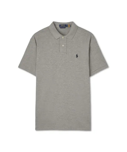 [POLO RALPH LAUREN] SSKCCMSLM1-SHORT SLEEVE-KNIT-BASIC MESH-GREY / 커스텀 슬림핏 메시 폴로 셔츠-그레이