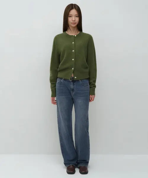 [MUSINSA STANDARD WOMAN] Women's Essential Loose Straight Denim Pants [Medium Indigo] / 우먼즈 에센셜 루즈 스트레이트 데님 팬츠 [미디엄 인디고]