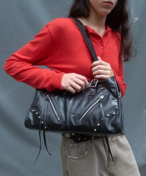[KIJUN] MIRROR MOTOR BAG_BLACK