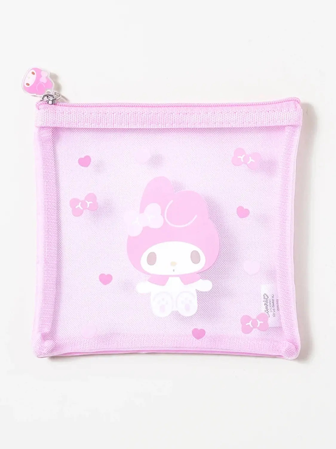 [DAISO] My Melody Flat Mesh Pouch - Medium / 마이멜로디 납작 메쉬 파우치 중형