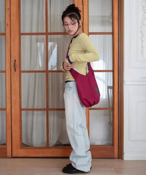 [ONSKA] REVERSIBLE POCKET HALF BAG (CHERRY \u0026 MELON)