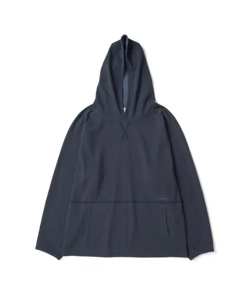 [THE COLDEST MOMENT] TCM stitch cross hooded long sleeve (navy)