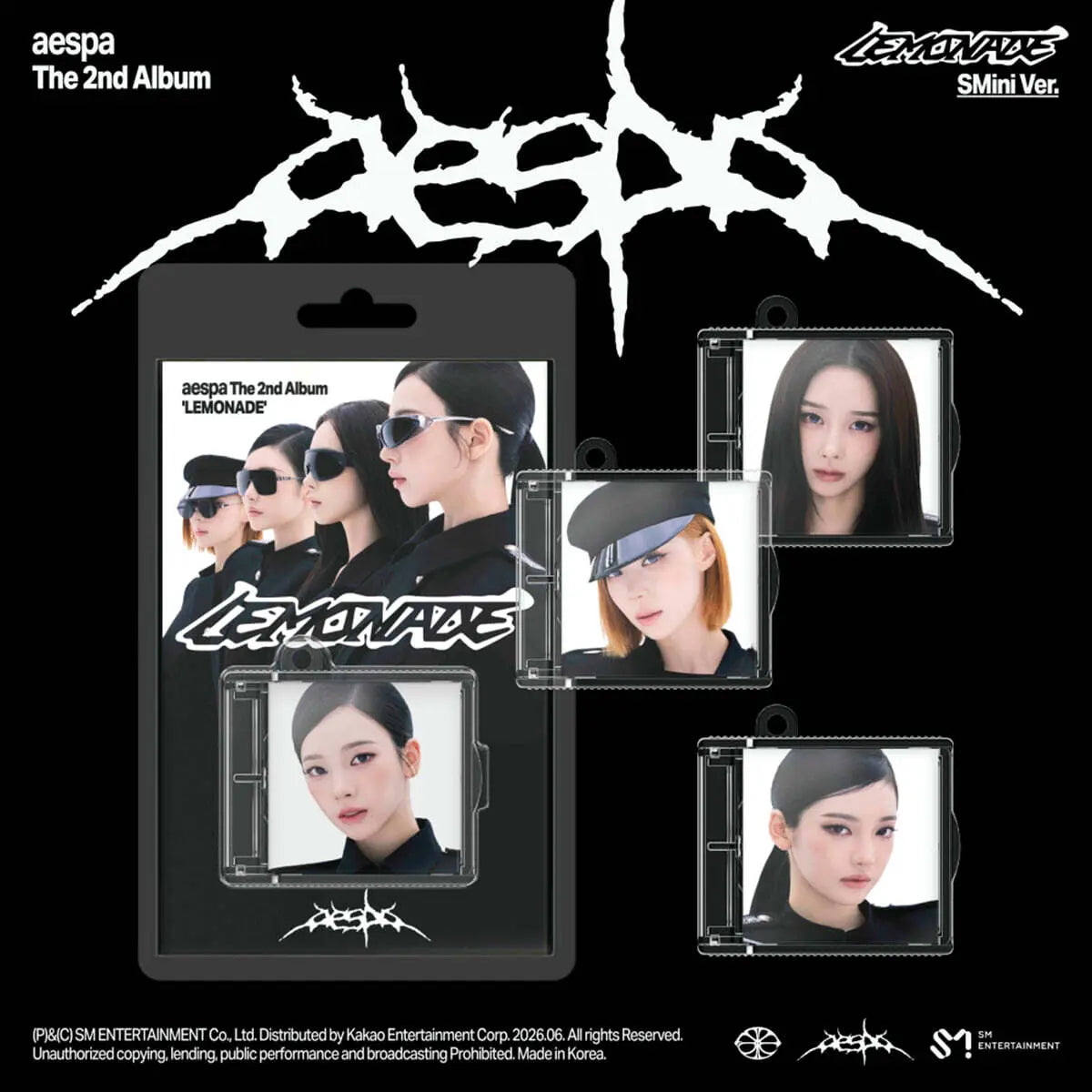 [aespa] aespa 2nd Album: LEMONADE (SMini Ver.) / 에스파 (aespa) - 2집 : LEMONADE [SMini Ver.](스마트앨범) [4종 중 1종 랜덤발송]