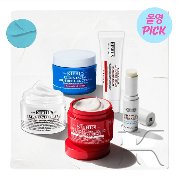 [KIEHLS] Kiehl's Cream Assortment (Ultra Facial Cream/Medi Cream/Oil-Free Gel Cream/Barrier Cream) / [8월올영픽] 키엘 크림 4종 모음 (울트라 훼이셜 크림/메디크림/오일프리 젤크림/베리어크림)